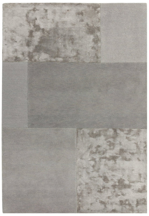 Tate Tonal Textures Silver Rug