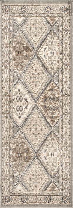 Taupe Area Rug With Intricate Design For High-Traffic Spaces