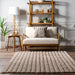 Taupe Checkered Plush Washable Cloud Area Rug