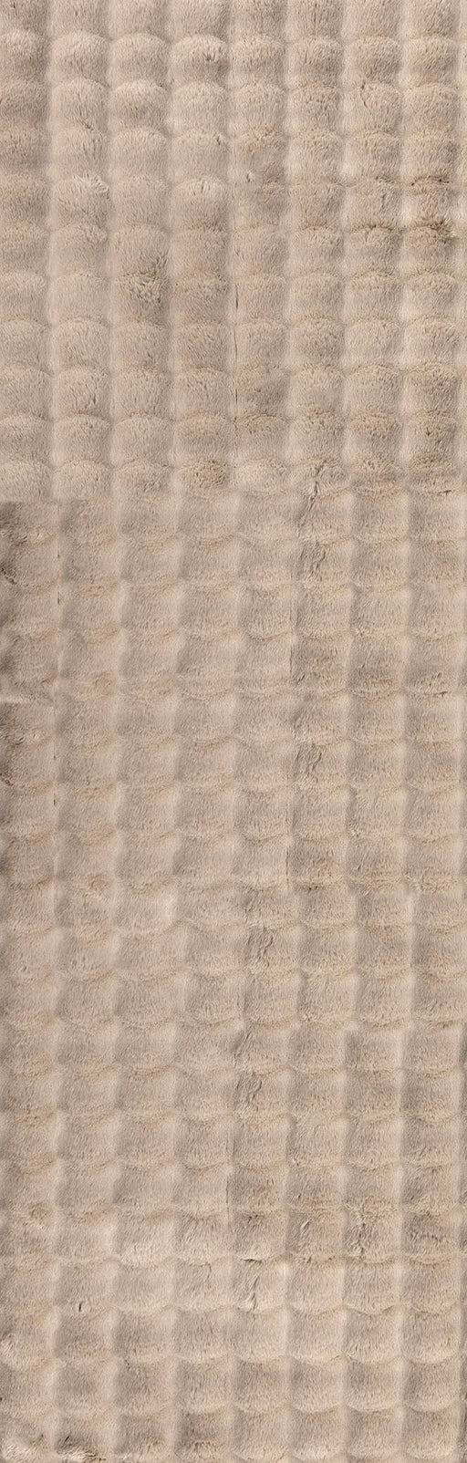 Taupe Checkered Plush Washable Cloud Rug 120x180 cm