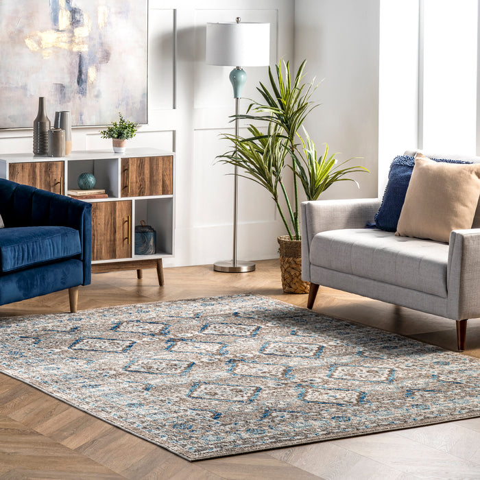 Taupe Diamond Pattern Area Rug for Stylish Interiors