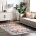 Taupe Machine Washable Medallion Area Rug 160x230 cm