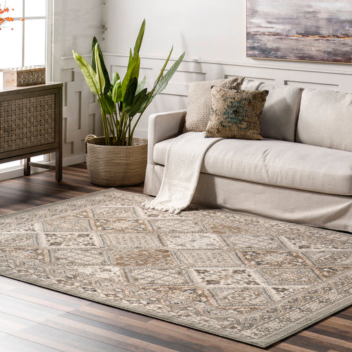 Taupe Melange Tiles Area Rug 120x180 cm