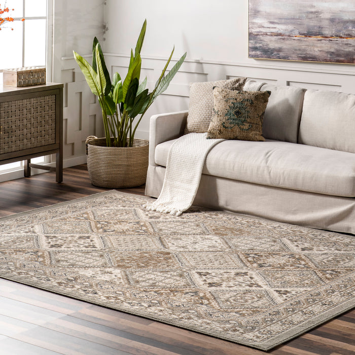 Taupe Melange Tiles Area Rug 120x180 cm