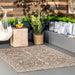 Taupe Vine-Inspired Indoor Outdoor Rug 240cm Durable