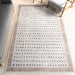 Taupe Washable Cross Rug 50x80 cm For Busy Homes
