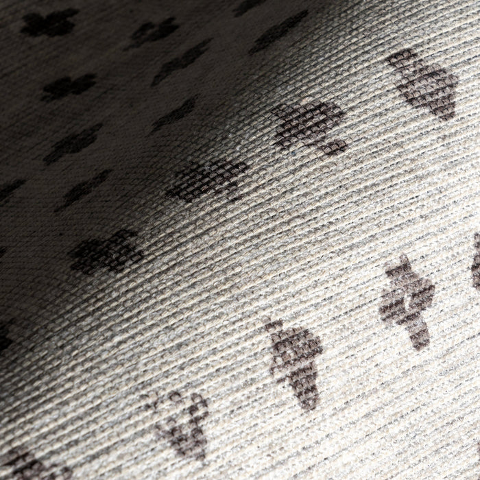 Taupe Washable Cross Rug 50x80 cm For Busy Homes