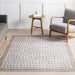 Taupe Washable Cross Rug 50x80 cm For Busy Homes