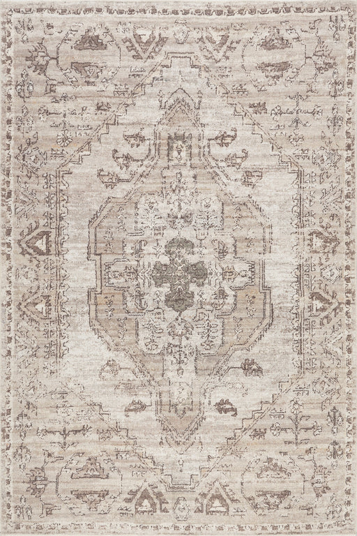 Taupe Washable Medallion Area Rug for Homes