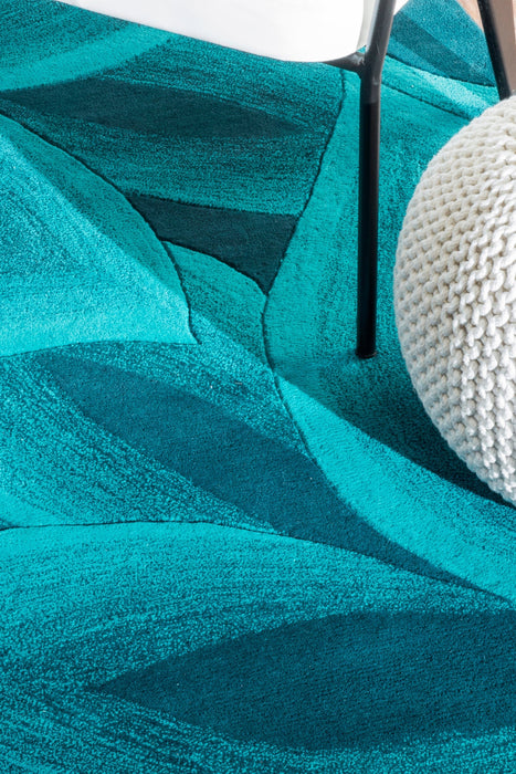 Teal Coastal Area Rug for Living Room and Bedroom