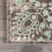 Teal Faded Lace Area Rug for Living Room 160x230 cm