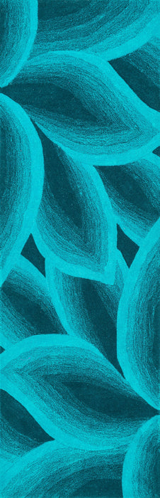 Teal Hand-Tufted Wool Rug for Coastal Interiors