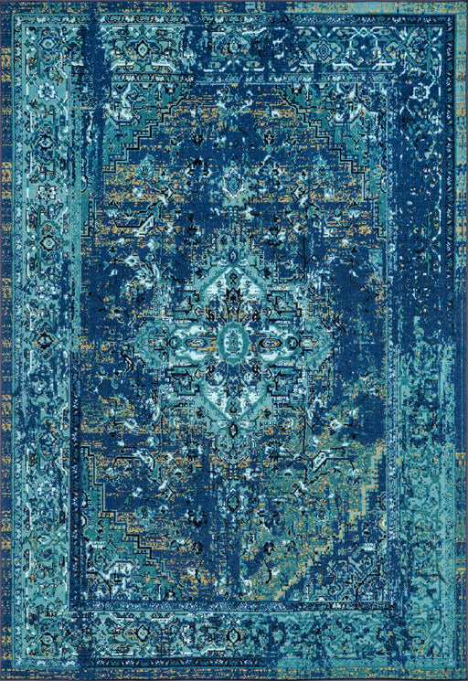 Teal Persian Vintage Area Rug for Home Décor