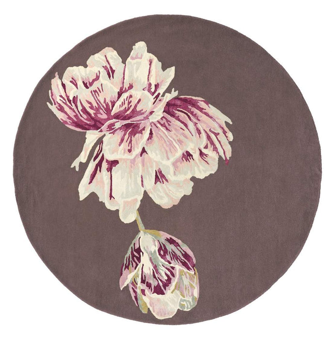 Ted Baker Tranquillity Tranquility Aubergine Round 56005 Rug