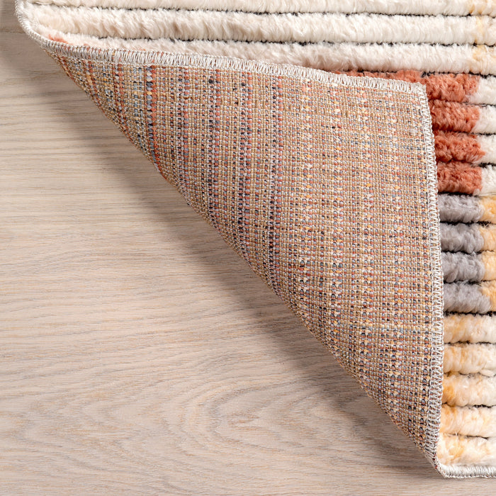 Terracotta Geometric Area Rug 160x230 cm