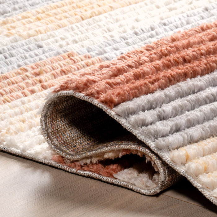 Terracotta Geometric Area Rug 160x230 cm