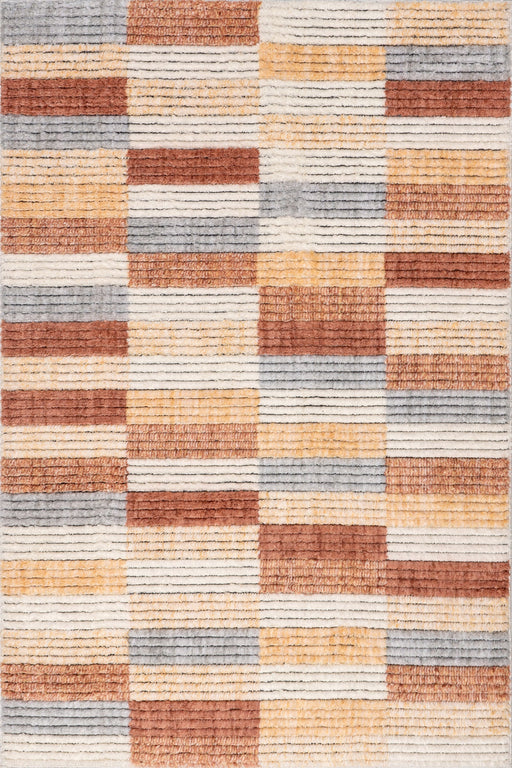 Terracotta Geometric Area Rug 160x230 cm