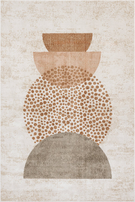 Terracotta Geometric Flat Weave Area Rug 150x240 cm