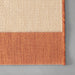 Terracotta Striped Indoor Outdoor Area Rug 120 cm