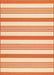 Terracotta Striped Indoor Outdoor Area Rug 120x180 cm