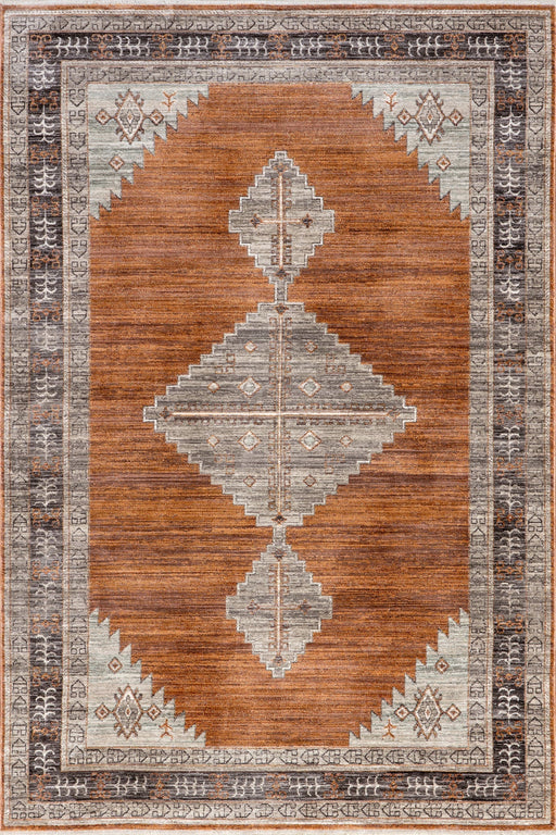 Terracotta Vintage Medallion Área Rug 160x230 cm