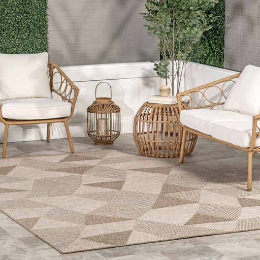 Tessellated Tan Indoor Outdoor Area -matto 120x180 cm