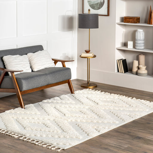 Strukturert beige område teppe for koselig Home 