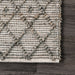 Textured Dark Grey Trellis Area Rug 160x230 cm