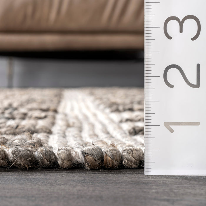 Textured Dark Grey Trellis Area Rug 160x230 cm