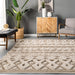 Tappeto geometrico strutturato 120x180 cm Beige