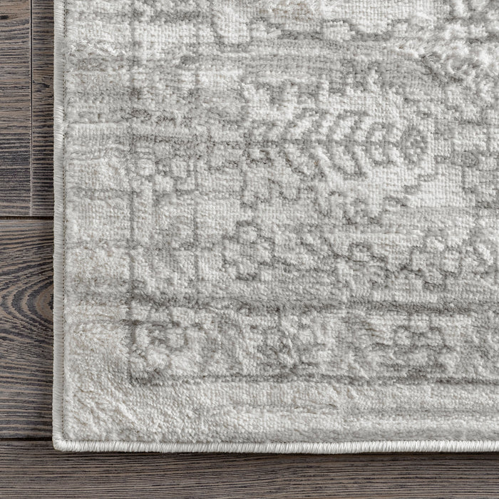 Textured Silver Garden Area Rug 150x200 cm