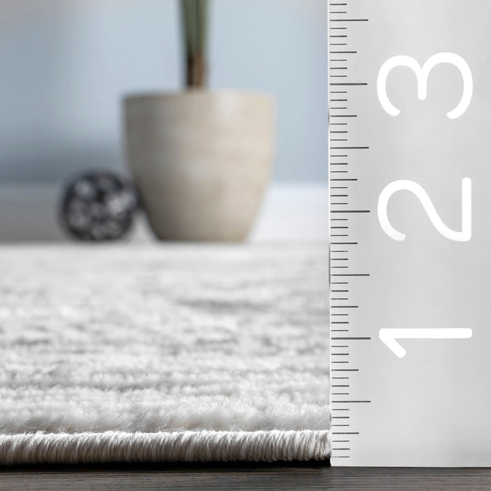 Textured Silver Garden Area Rug 150x200 cm