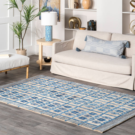 Theodora Blue Tiered Ladder Area Rug 160x230 cm