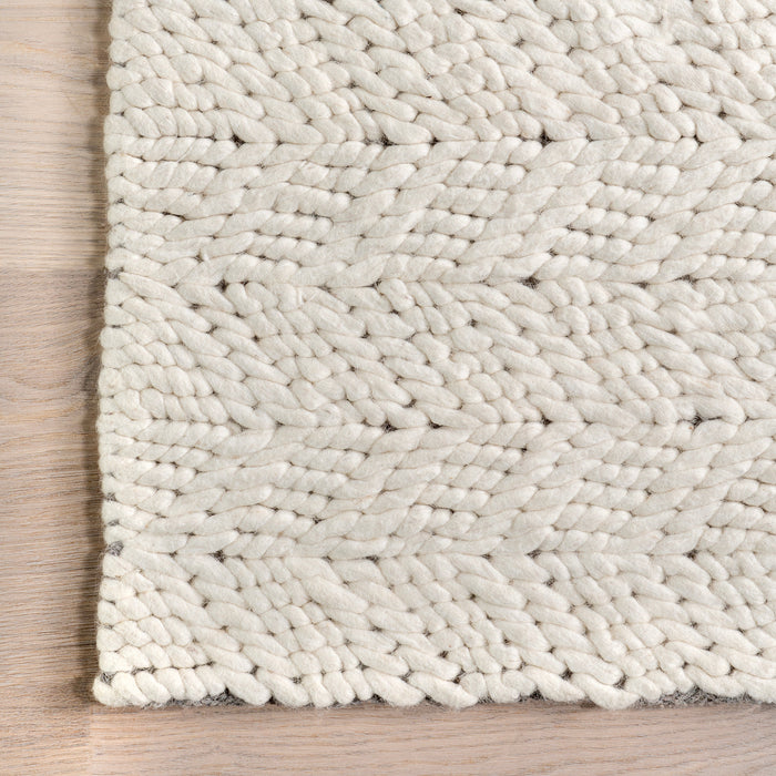 Therese Wool Rug In Ivory Color 160 cm