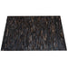 Tiago Leather Area Rug in Brown and Black