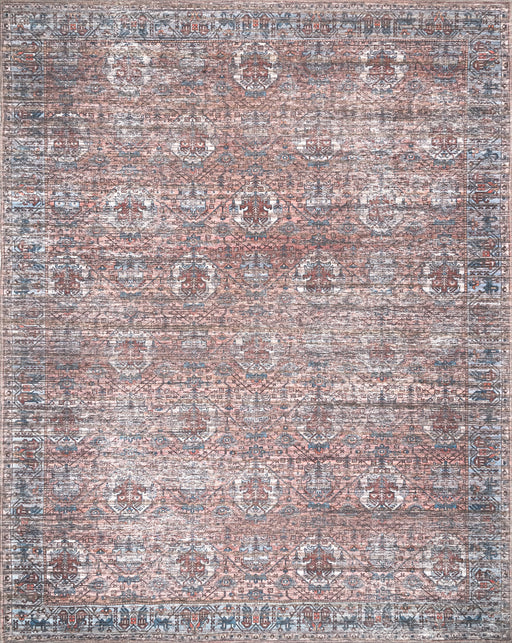 Tiana Blue Washable Area Rug for Home Decor