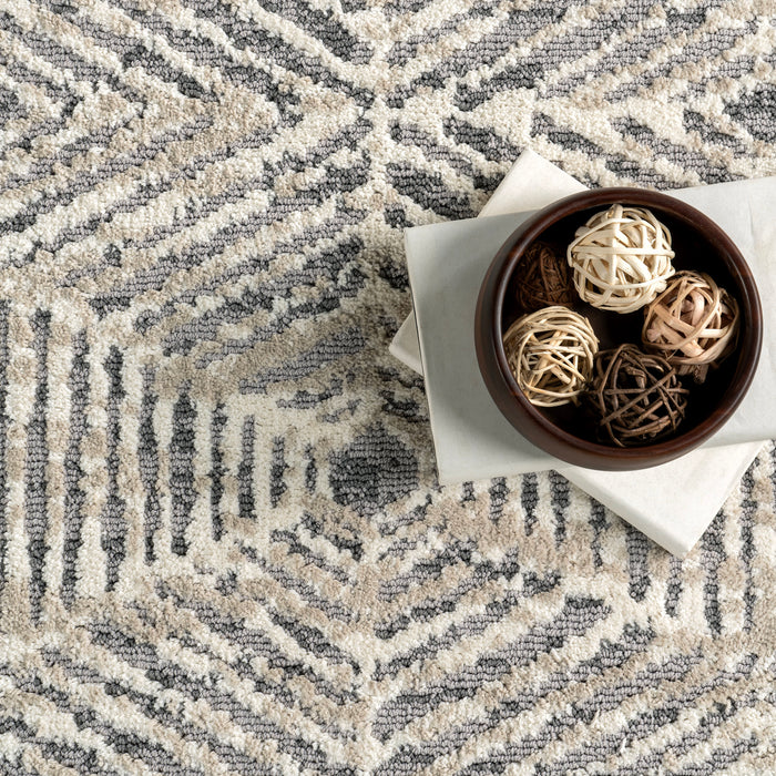 Tiled Trellis Area Rug 120x180 cm Ivory