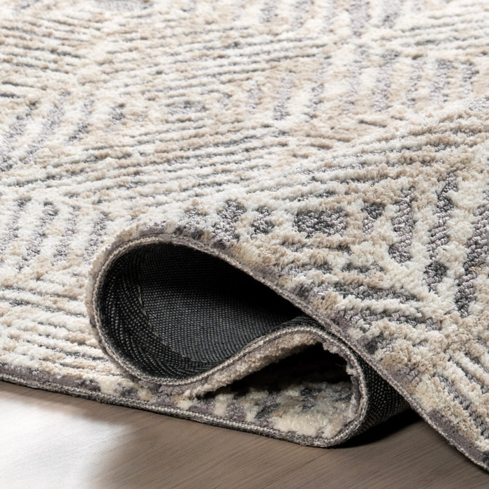 Tiled Trellis Area Rug 120x180 cm Ivory