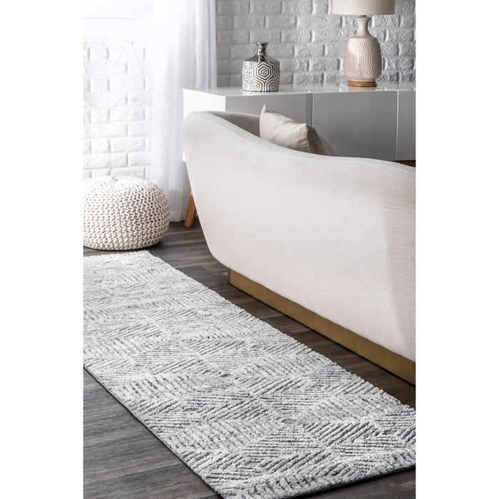 Tiled Trellis Area Rug 120x180 cm Ivory
