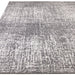 Torino Modern abstrakt Distressed Shimmer Tonal Textured Hi-Low Soft Wool Loop &amp; Viscose Flatweave Charcoal Grey/Silver Rug