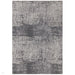 Torino Modern abstrakt Distressed Shimmer Tonal Textured Hi-Low Soft Wool Loop &amp; Viscose Flatweave Charcoal Grey/Silver Rug