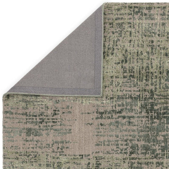 Torino Modern Abstract Distressed Shimmer Tonal Textured Hi-Low Pehmeä Villasilmukka &amp; Viskoosi Flatweave Forest Green matto