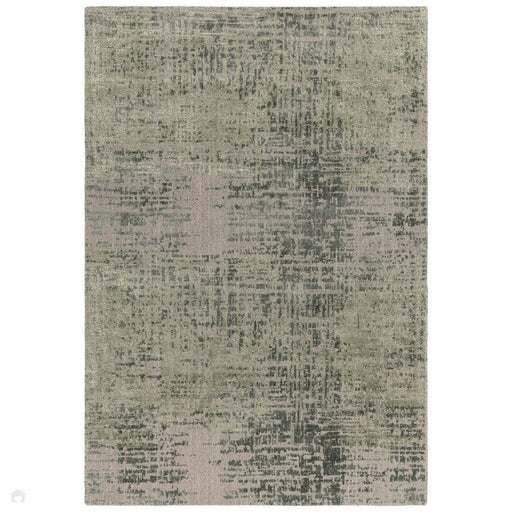 Torino Modern Abstract Anistos Inmossos contextos Tonal Hi-Low Soft Wool Loop &amp; Viscose Flatweave Forest Green Green