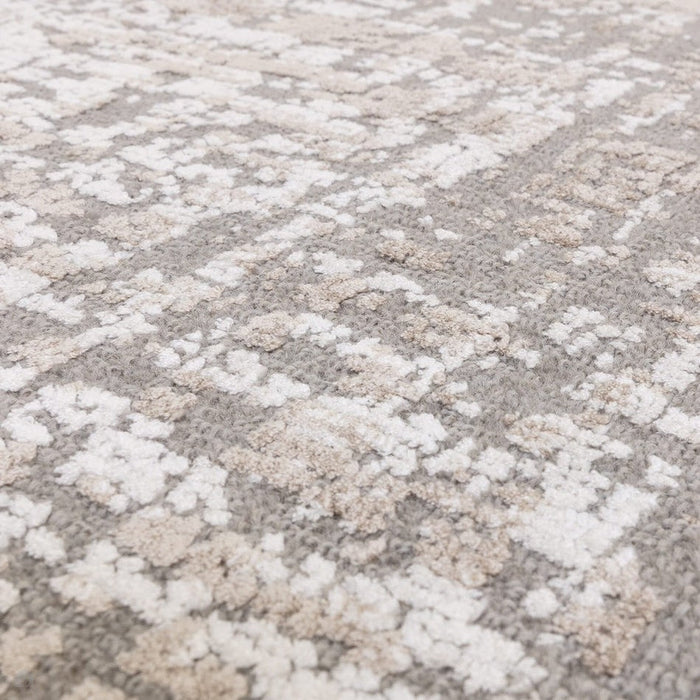 Torino Modern Abstract Anistos Animulados Tonal Tonal Hi-Low Soft Lool Loop &amp; Viscose Flatweave Natural/Beige Alfombra