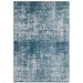 Torino Modern Abstract Distressed Shimmer Tonaalinen Teksturoitu Hi-Low Pehmeä Villasilmukka &amp; Viskoosi Flatweave Sinivihreä matto