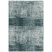 Torino Modern Abstract Distressed Shimmer Tonaalinen Teksturoitu Hi-Low Pehmeä Villasilmukka &amp; Viskoosi Flatweave Sinivihreä matto