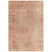 Torino Modern Abstract Distressed Shimmer Tonaalinen Teksturoitu Hi-Low Pehmeä Villasilmukka &amp; Viskoosi Flatweave Terrakotta/Tummanbeige matto