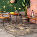 Transitional Charcoal Indoor Outdoor Area Rug 120x180 cm