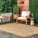 Transitional Indoor Outdoor Rug in Brown for Home Decor