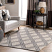 Transitional Ivory Trellis Area Rug 120x180 cm